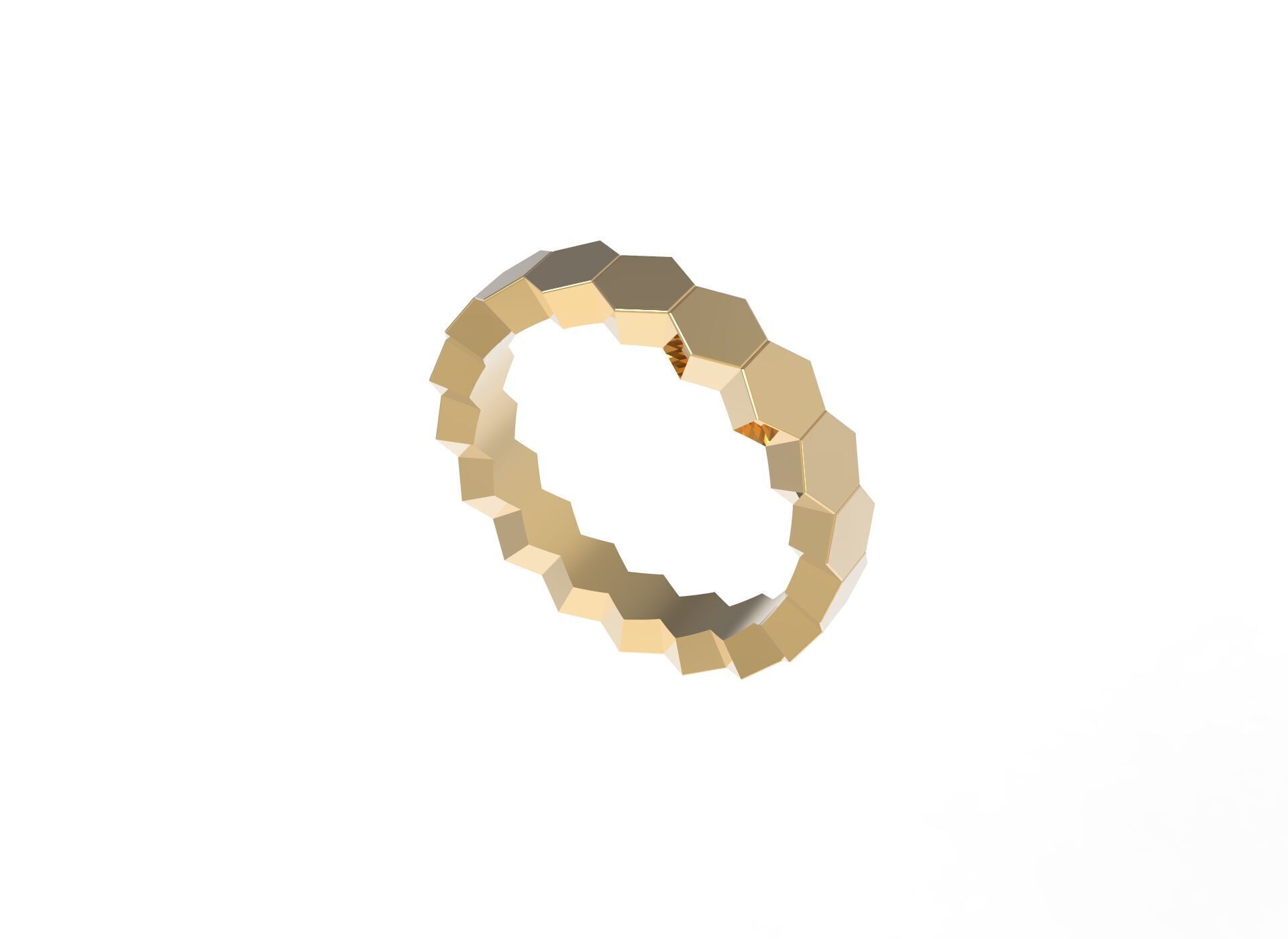 Ring Honeycomb Beehive Without Diamond USA 6 3D print model_2