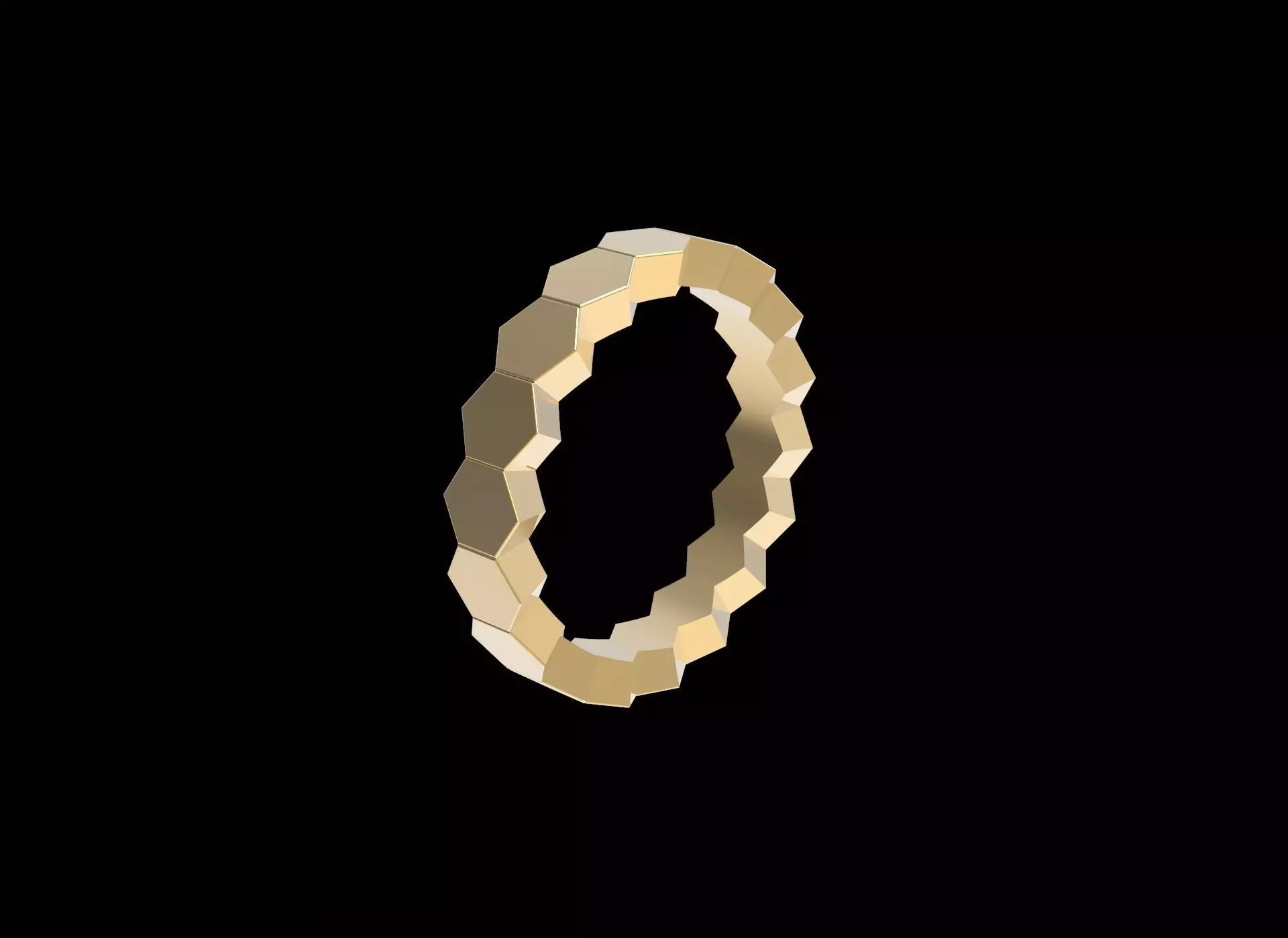 Ring Honeycomb Beehive Without Diamond USA 6 3D print model_0