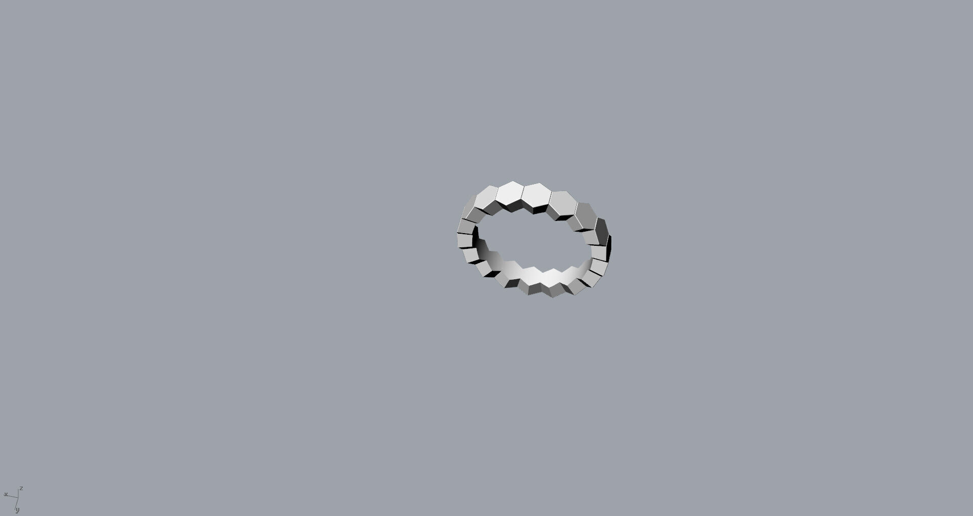 Ring Honeycomb Beehive Without Diamond USA 6 3D print model_9