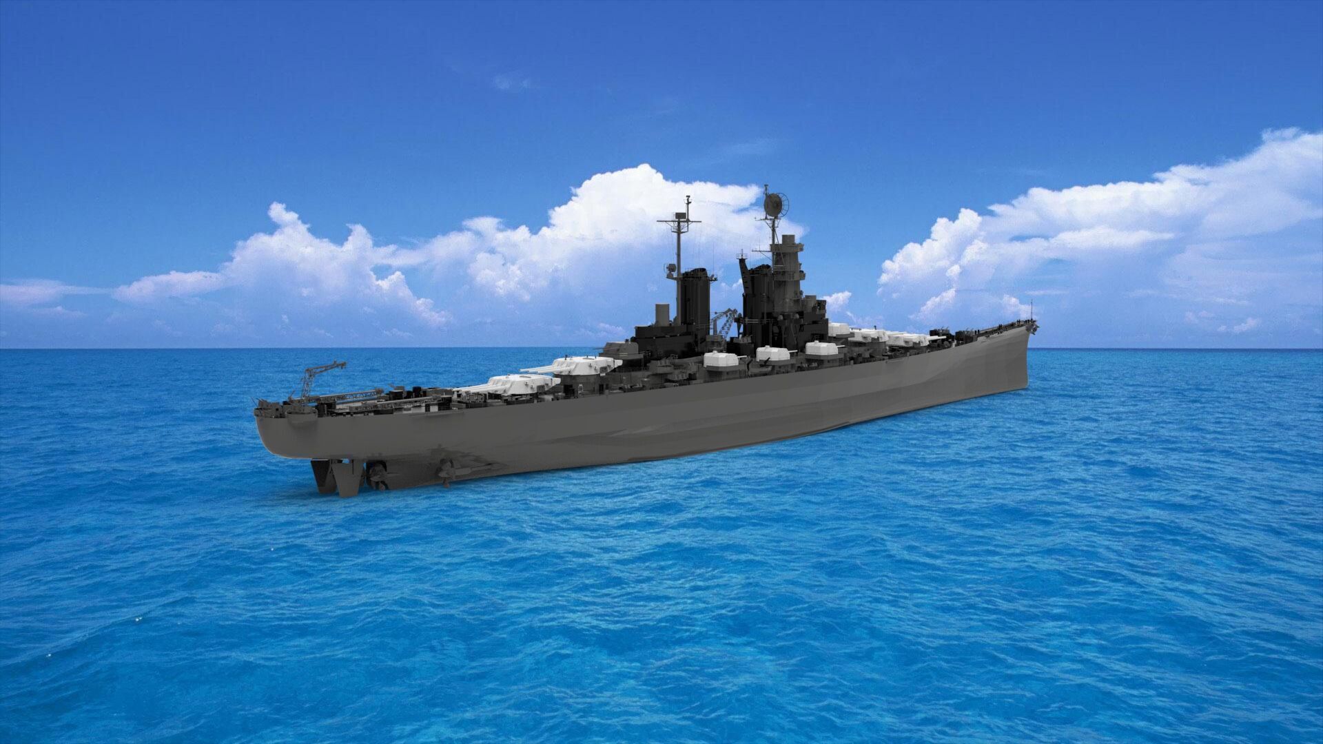 warship 3D model_1