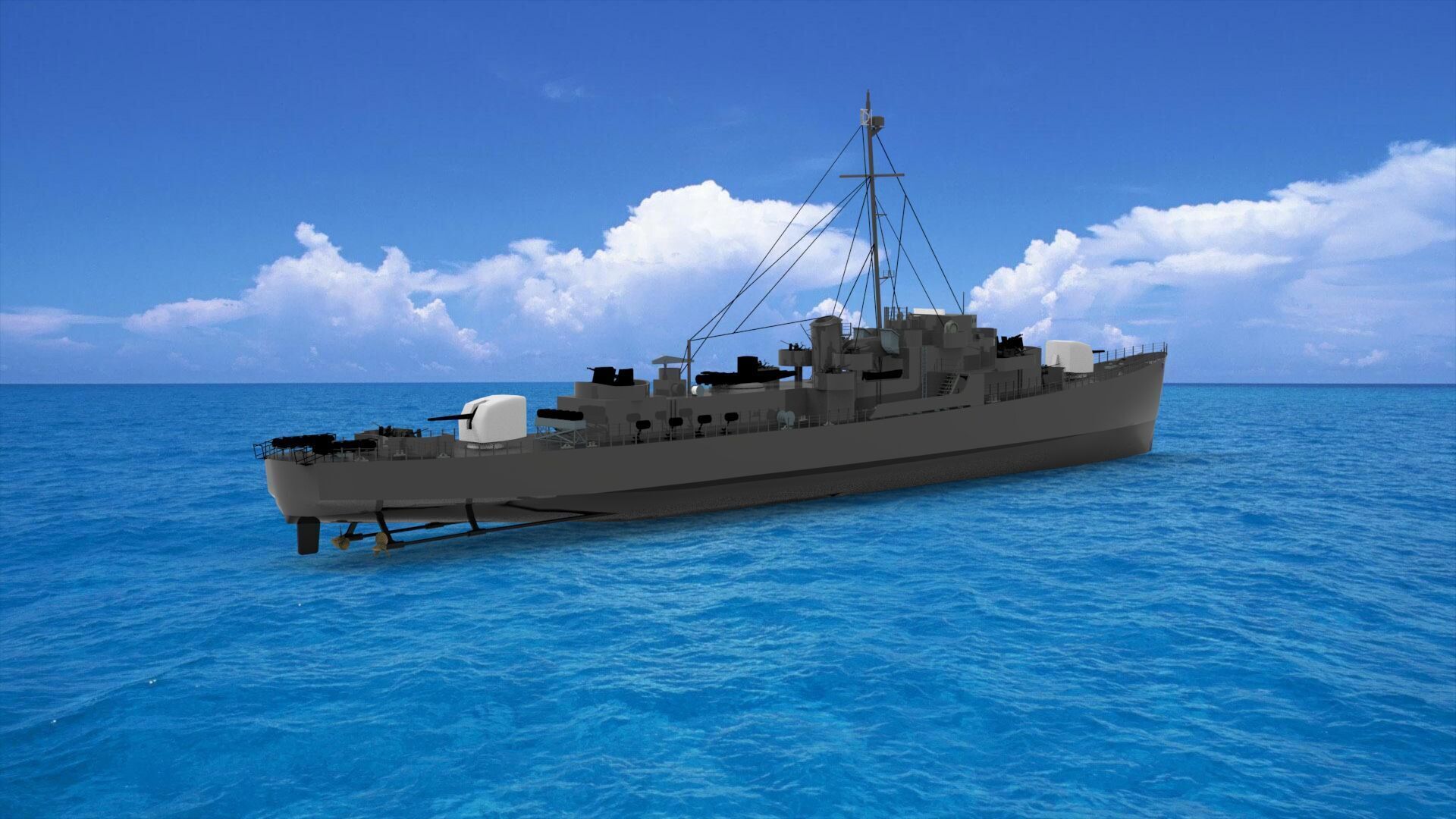 USS Samuel B Roberts 3D model_1