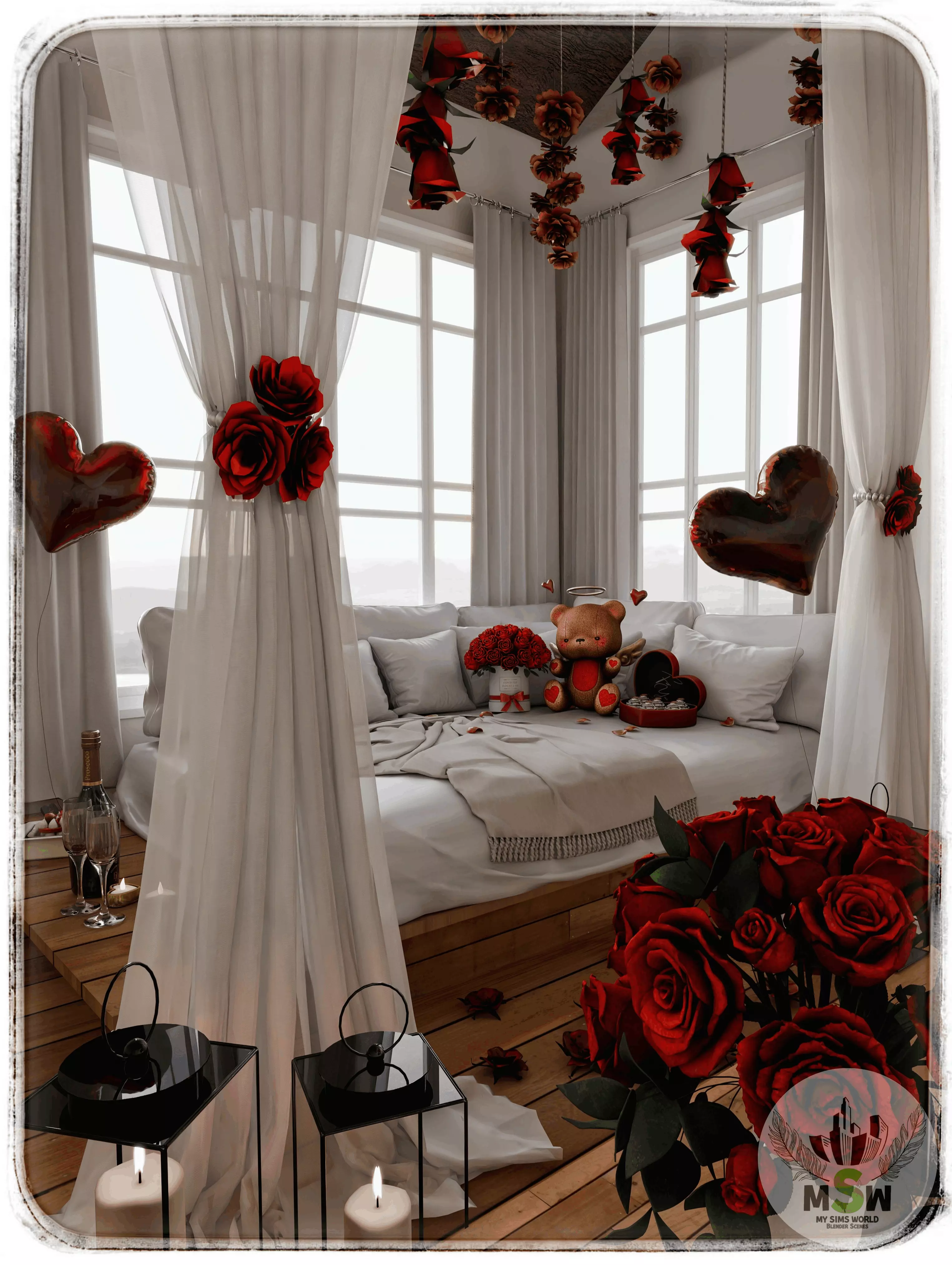 Valentines Nook Blender Scene - DAY 3D model