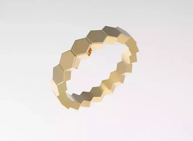 Ring Honeycomb Beehive Without Diamond 17 mm