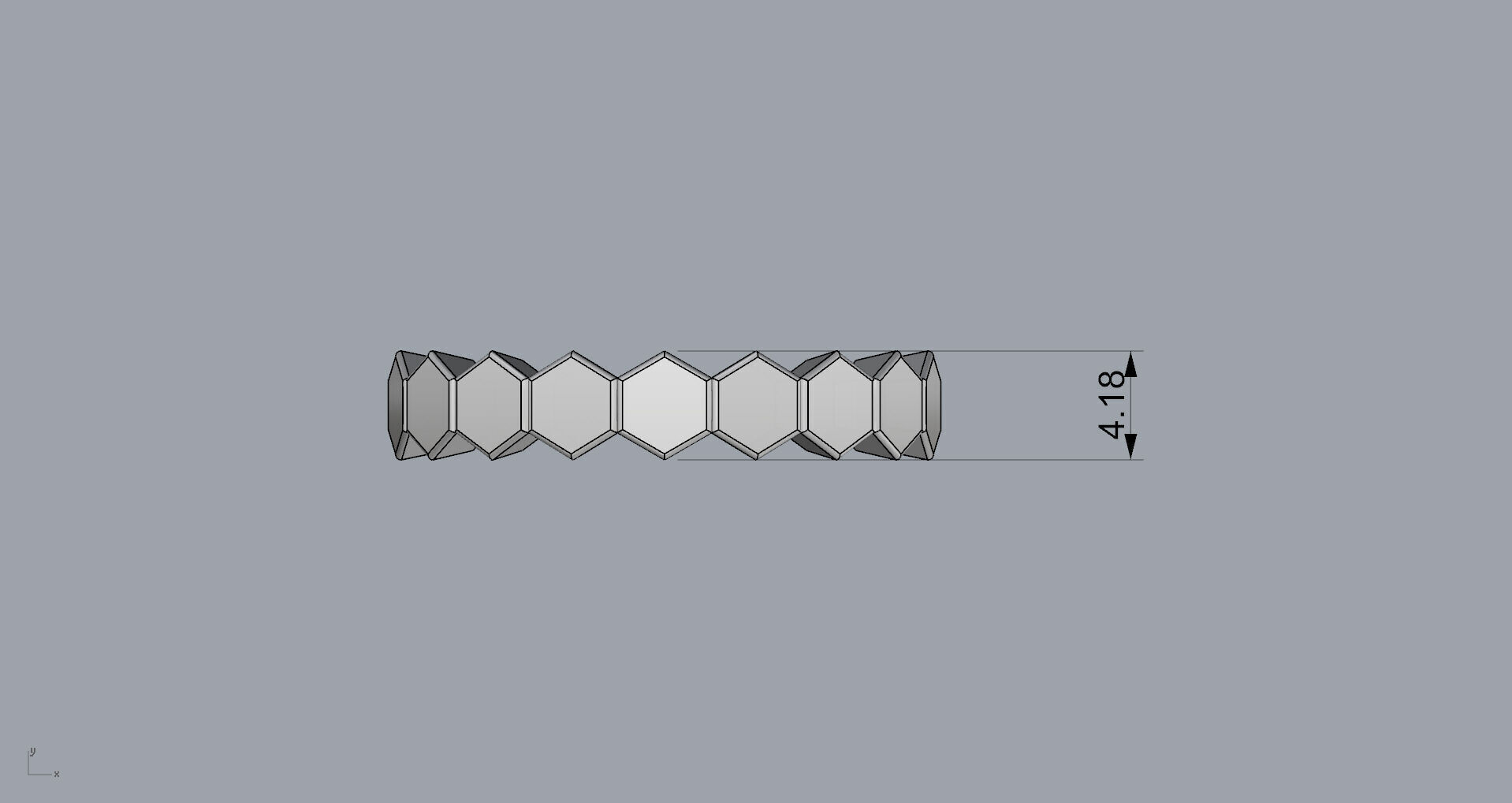 Ring Honeycomb Beehive Without Diamond 17 mm 3D print model_7