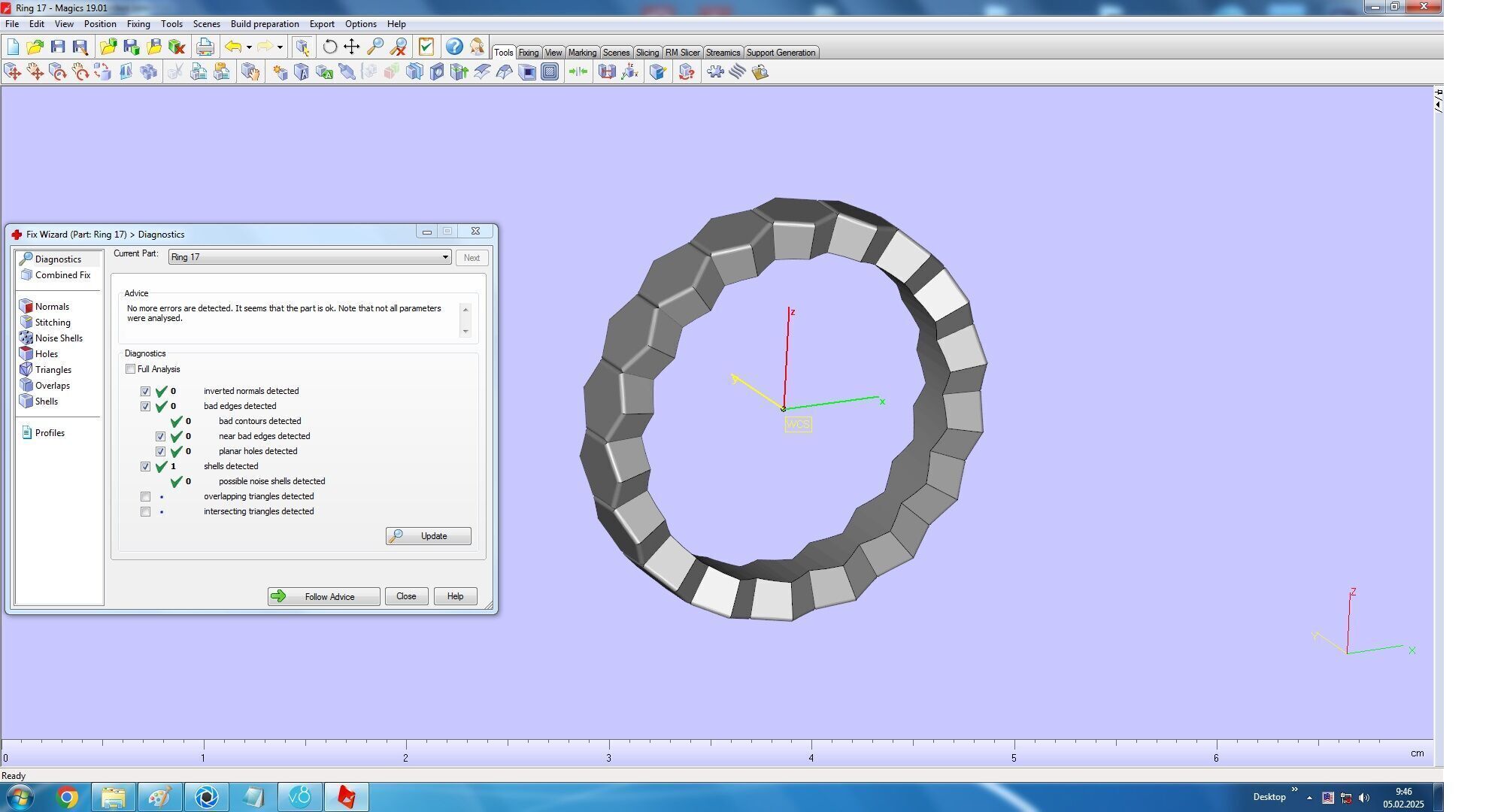 Ring Honeycomb Beehive Without Diamond 17 mm 3D print model_11