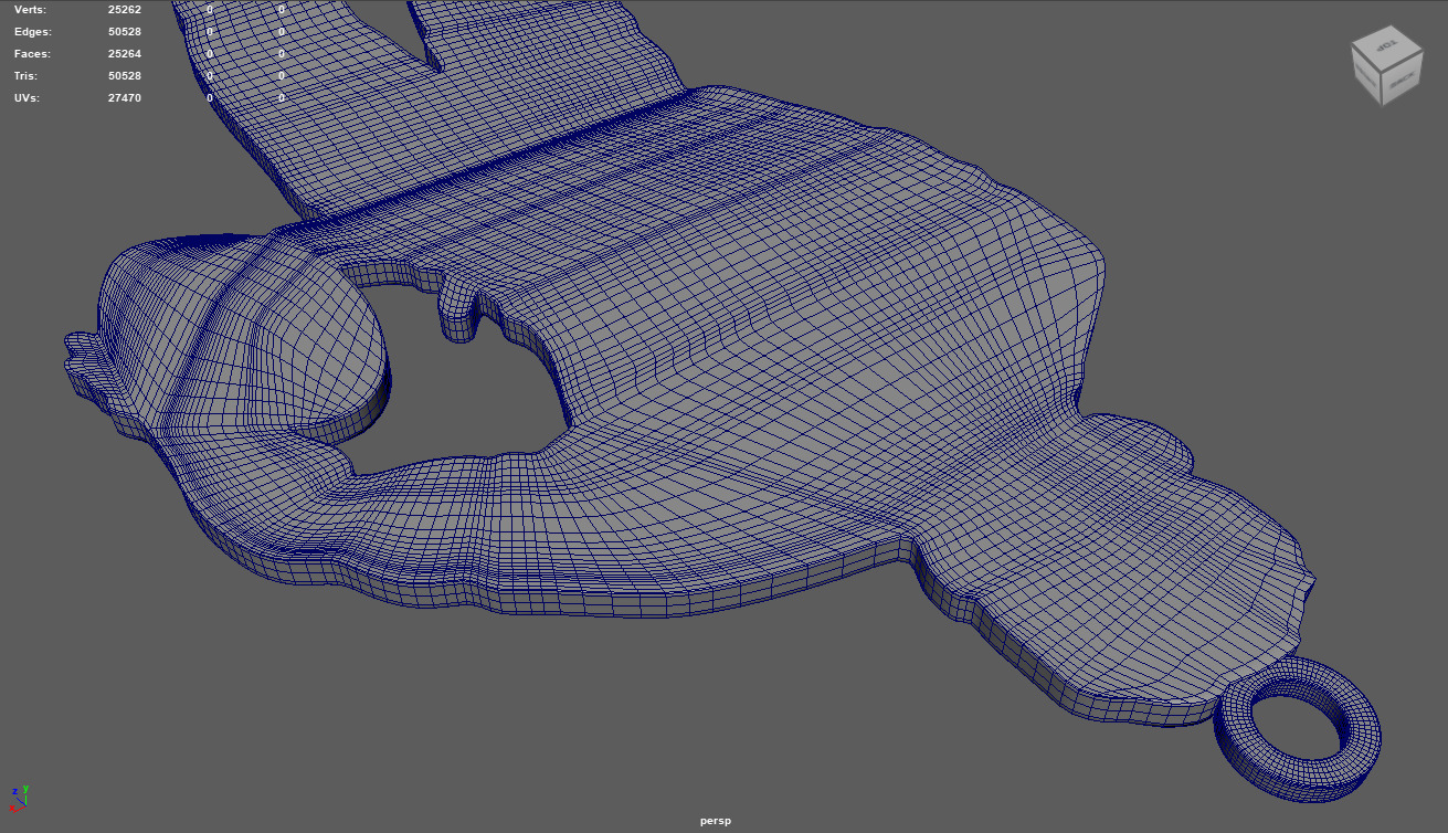 Rugby Key Ring Chain 01 Low-poly 3D model_10