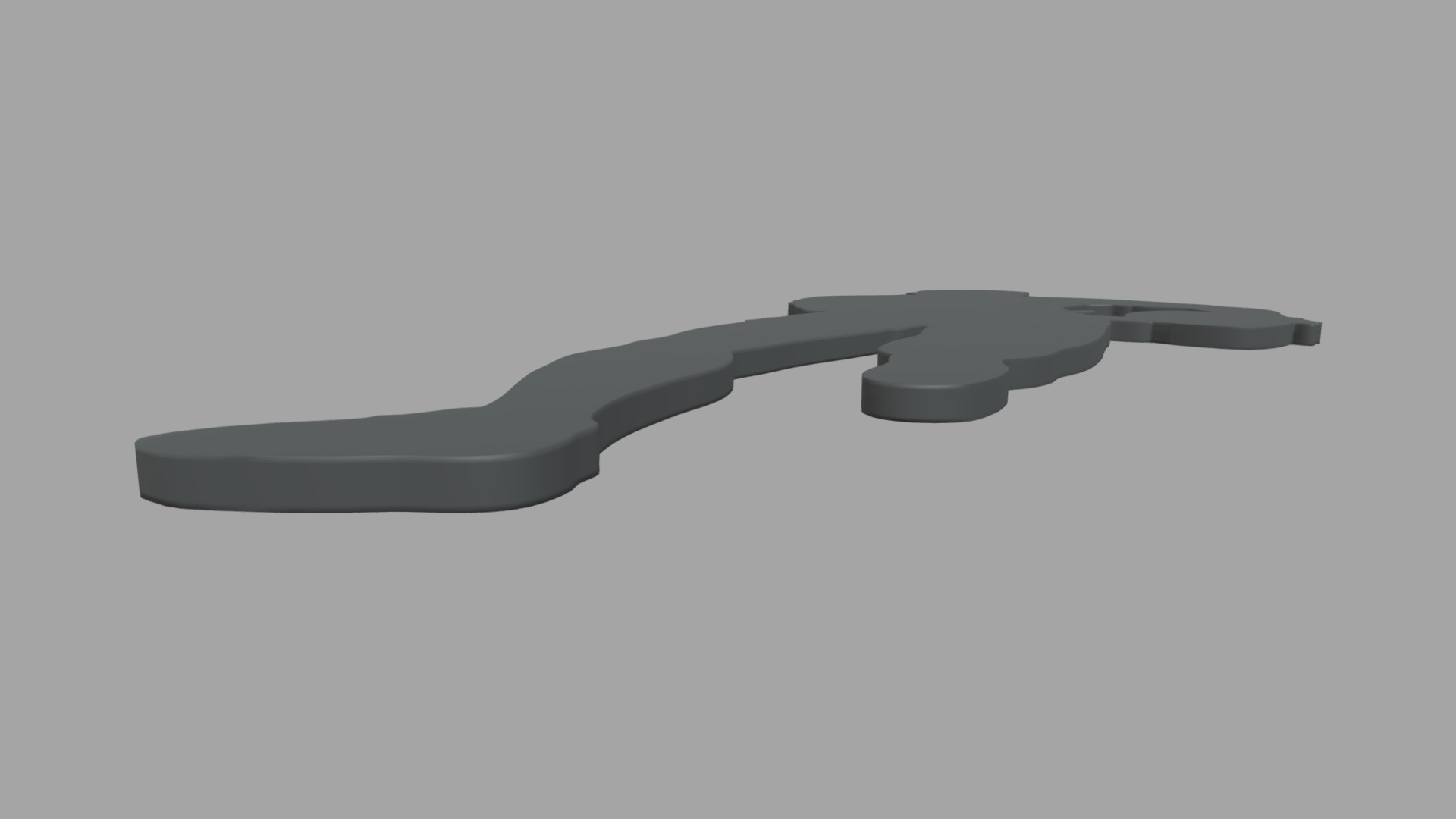 Rugby Key Ring Chain 01 Low-poly 3D model_4