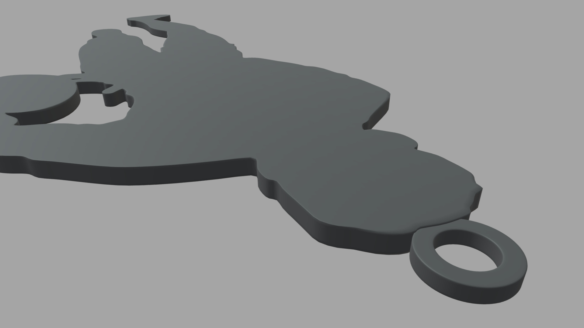 Rugby Key Ring Chain 01 Low-poly 3D model_5