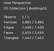 Stylized Low Poly Brick Apartment Compact Urban Building Low-poly 3D model_5