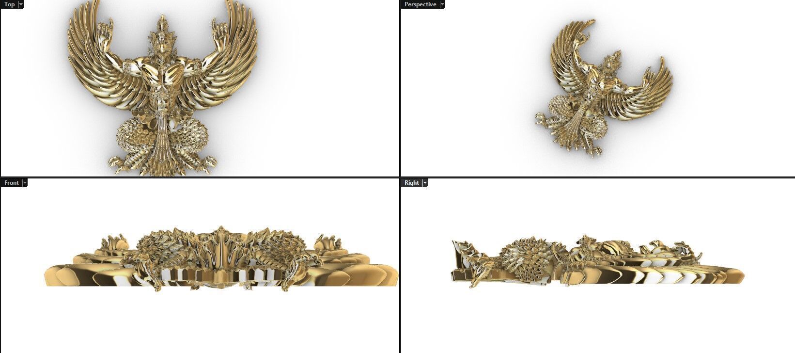 Garudamodels statue god jewelry print model 3D print model_4