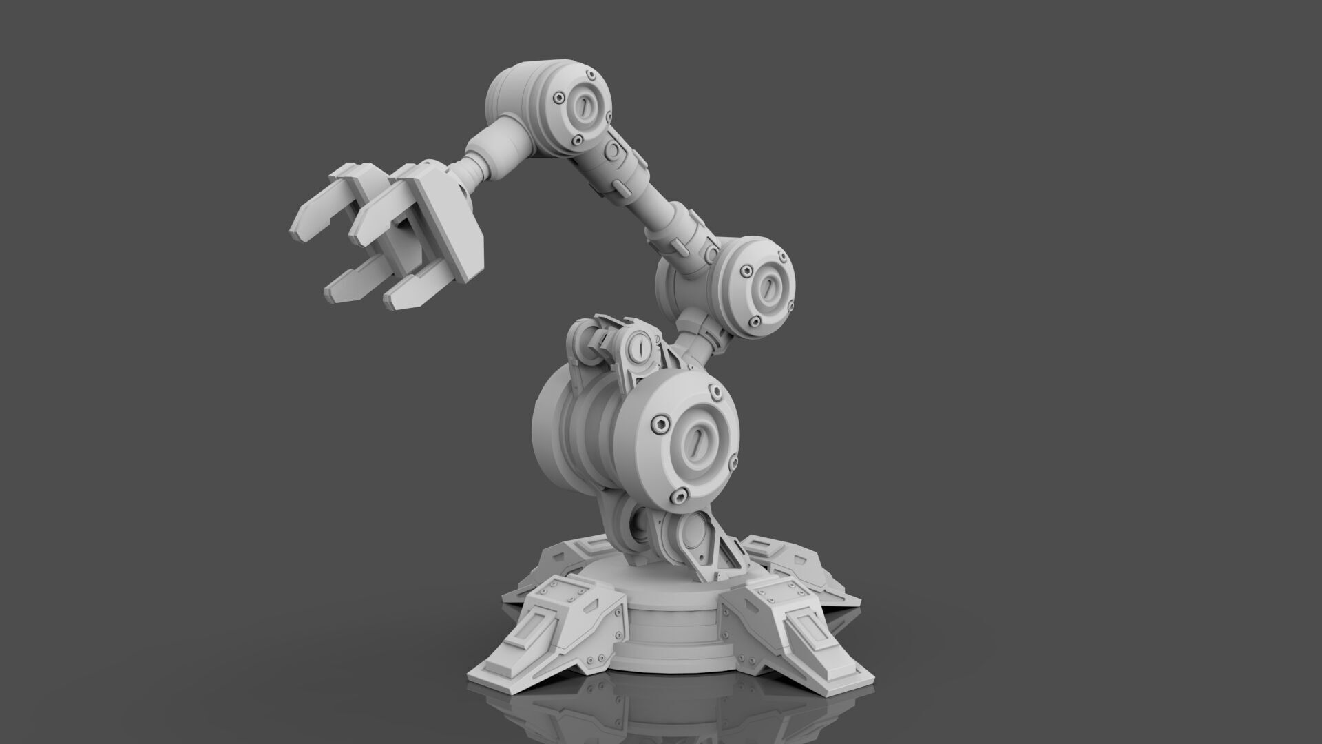 Industrial Robot Arm - 5-Untextured 3D model_4
