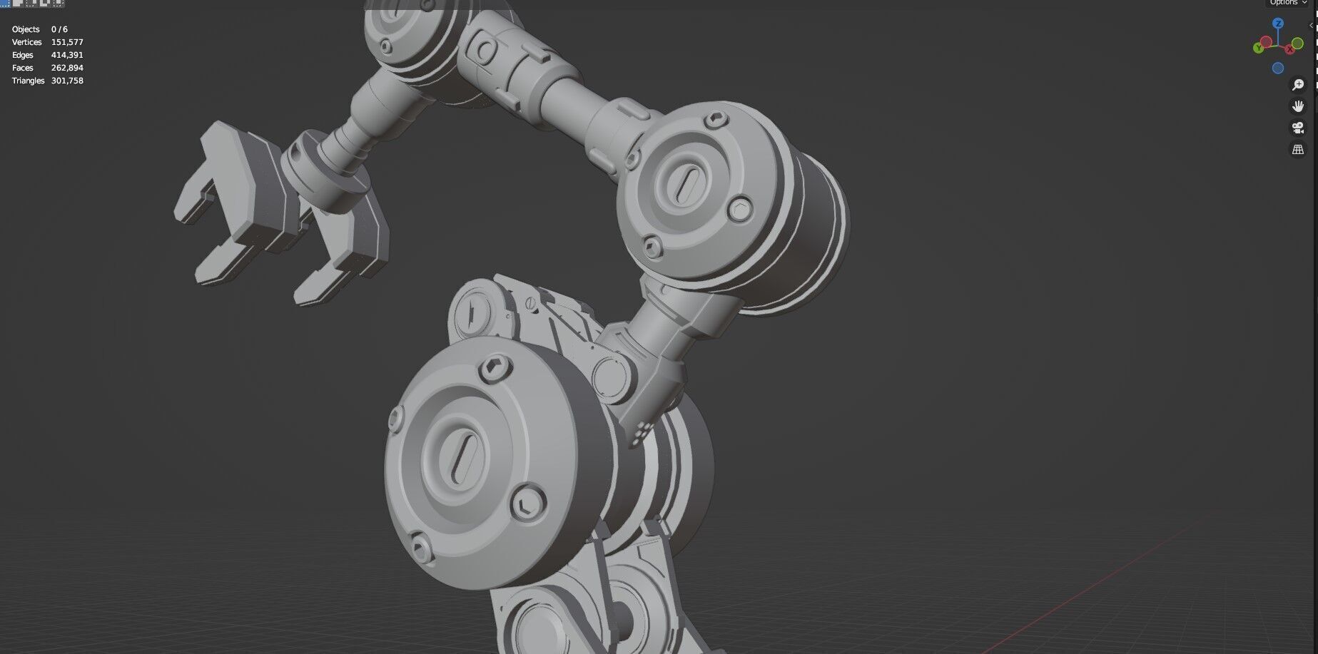 Industrial Robot Arm - 5-Untextured 3D model_33