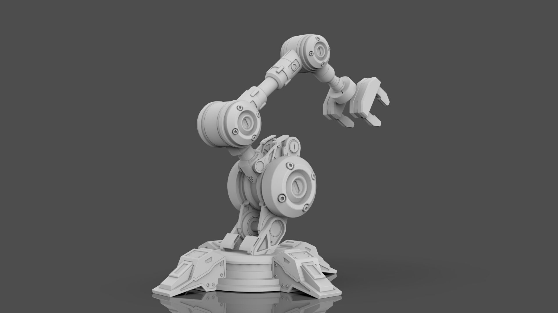 Industrial Robot Arm - 5-Untextured 3D model_7