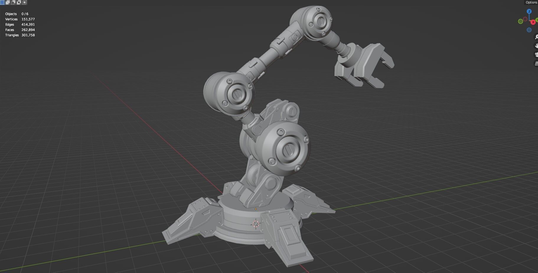 Industrial Robot Arm - 5-Untextured 3D model_25