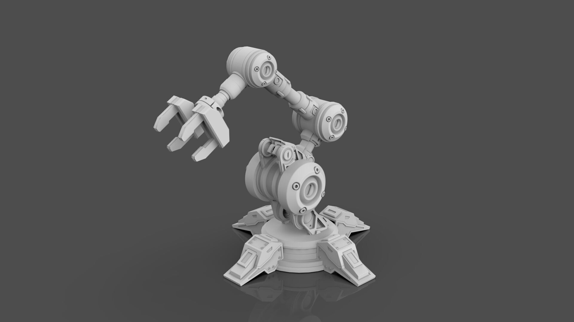 Industrial Robot Arm - 5-Untextured 3D model_3