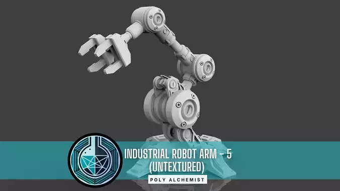 Industrial Robot Arm - 5-Untextured  3D model
