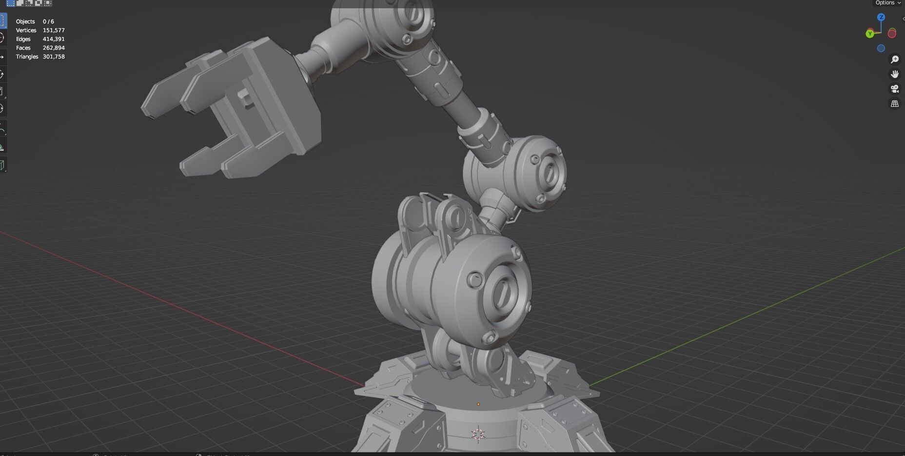 Industrial Robot Arm - 5-Untextured 3D model_32