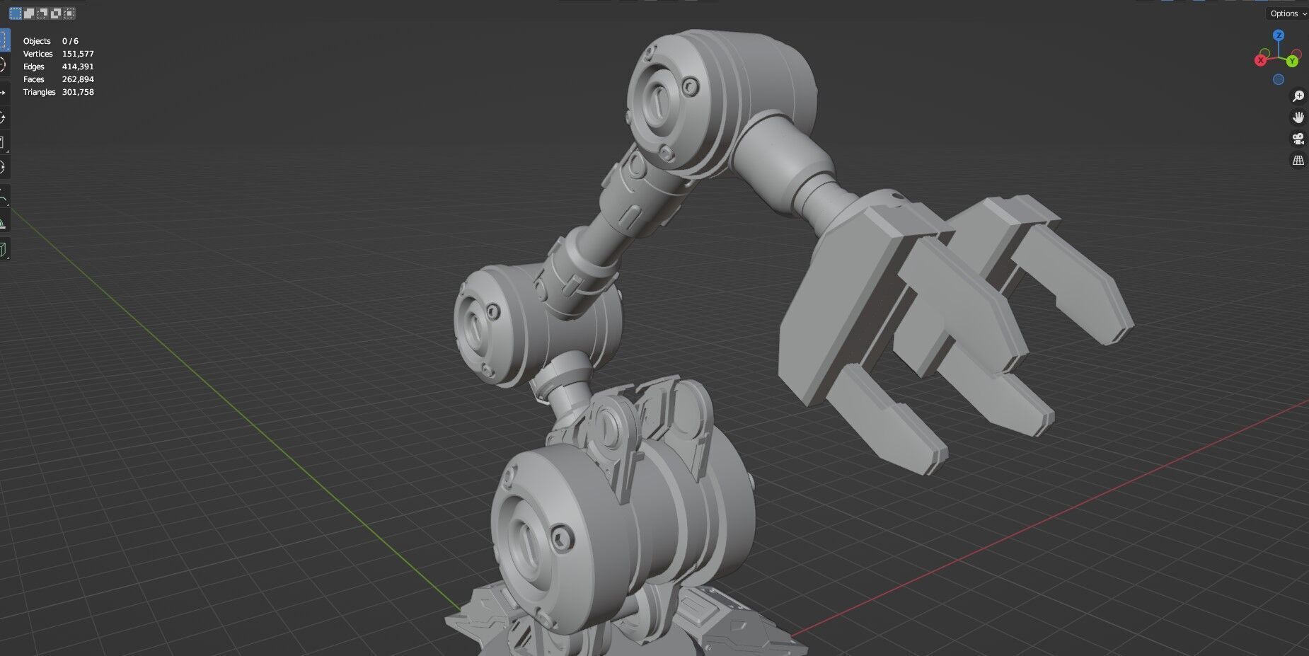 Industrial Robot Arm - 5-Untextured 3D model_26