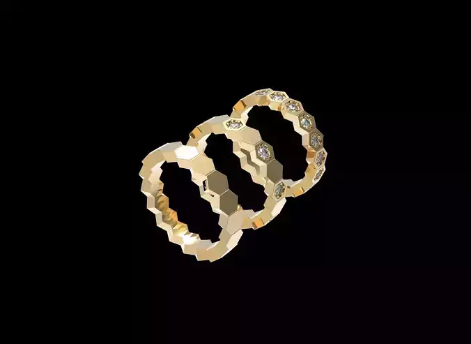Honeycomb Beehive Ring Collection