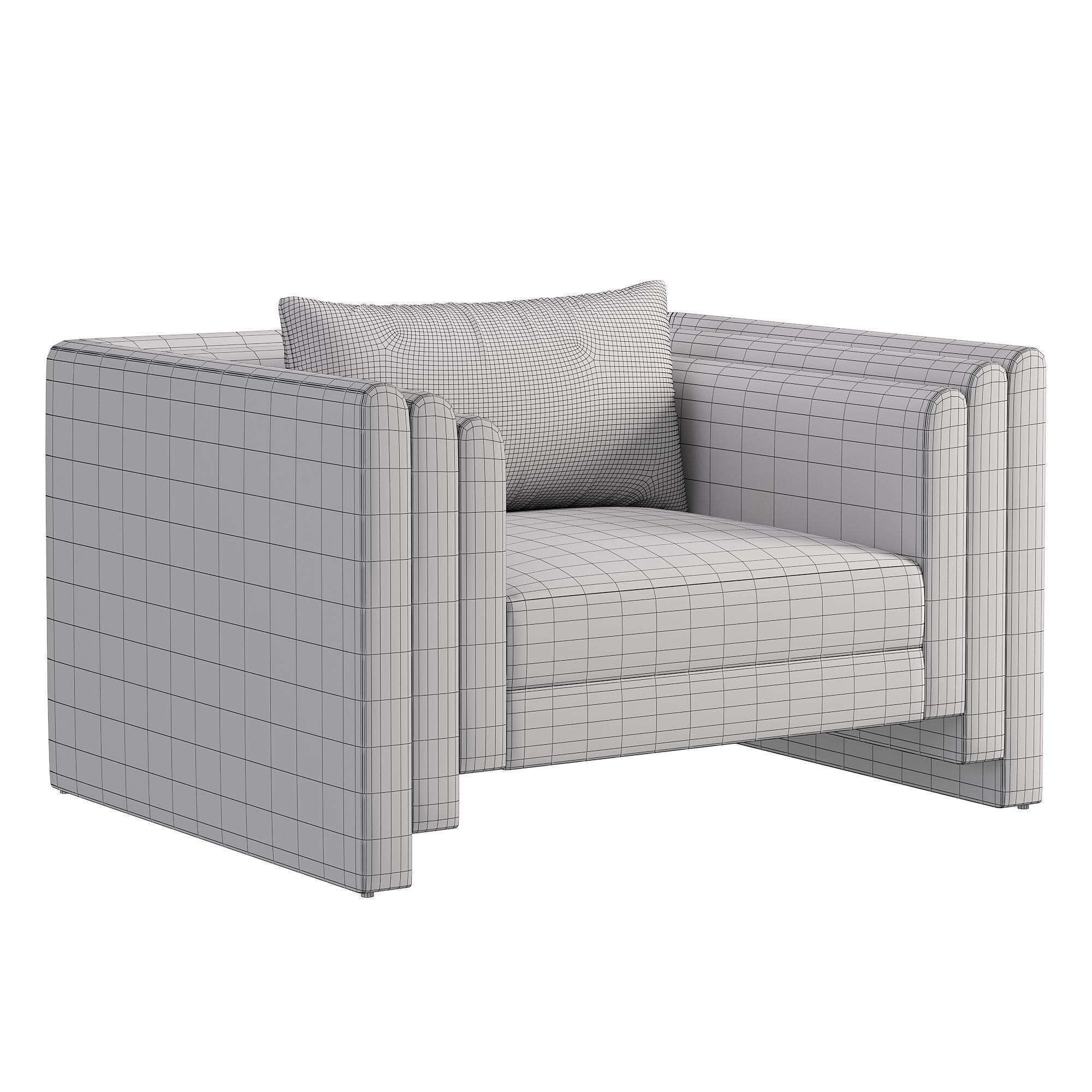 Kira Armchair 3D model_5