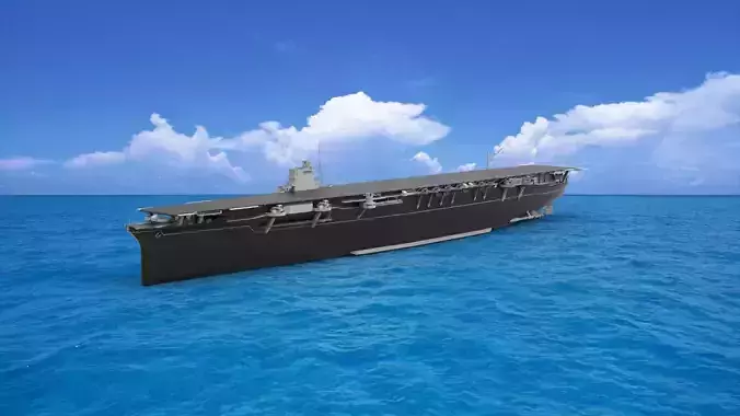 Japanese aircraft carrier Shokaku 3D model