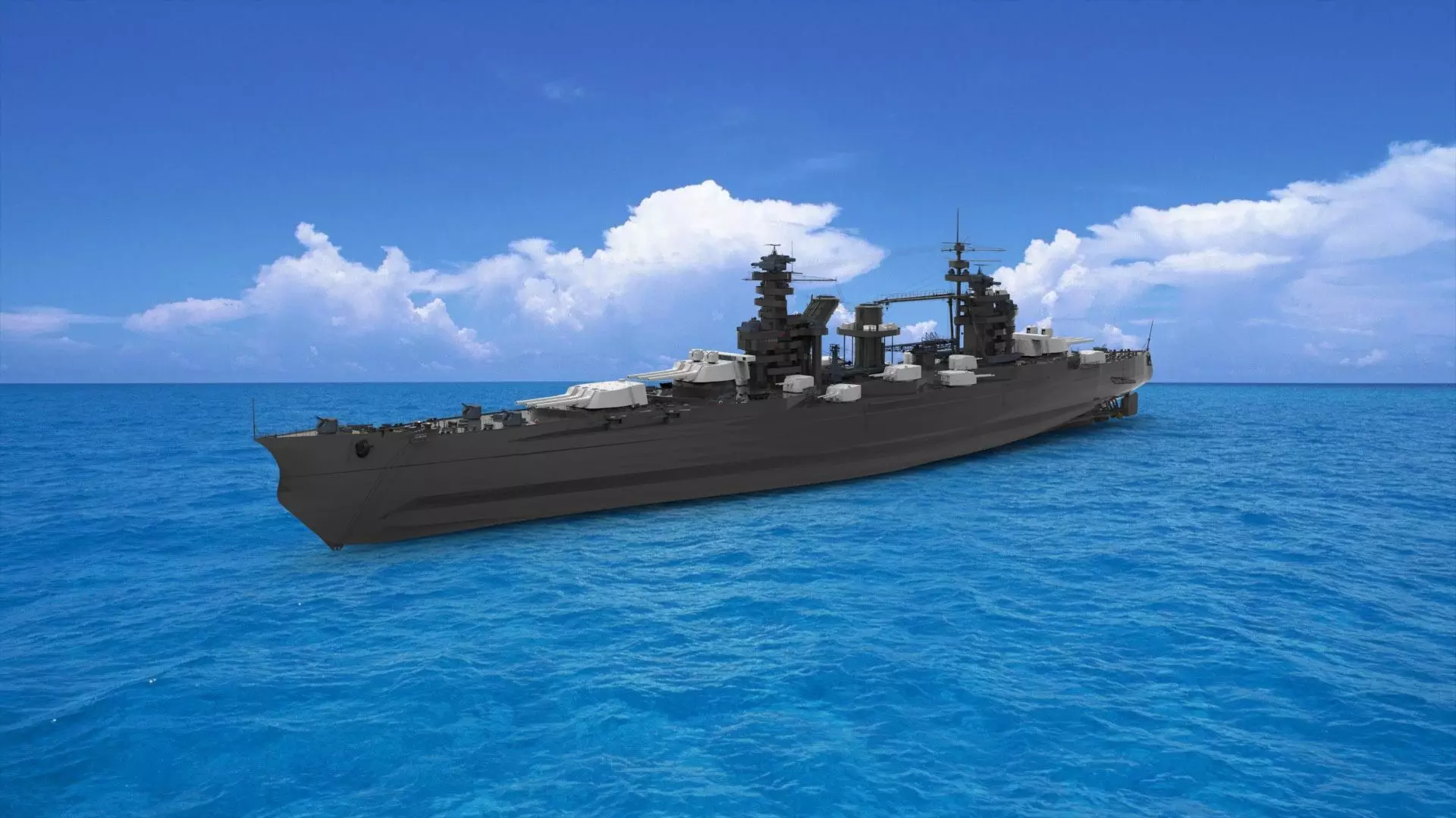 warship 3D model_0
