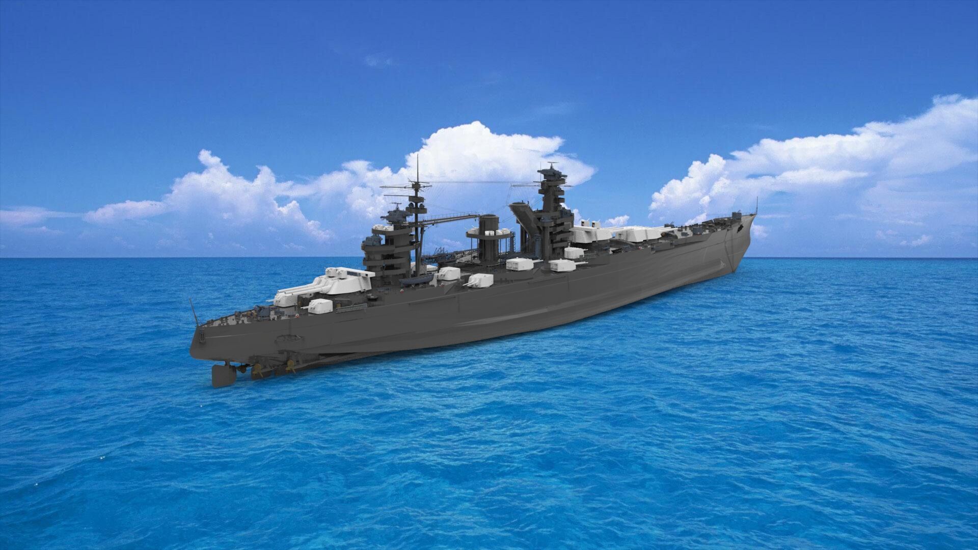 warship 3D model_1