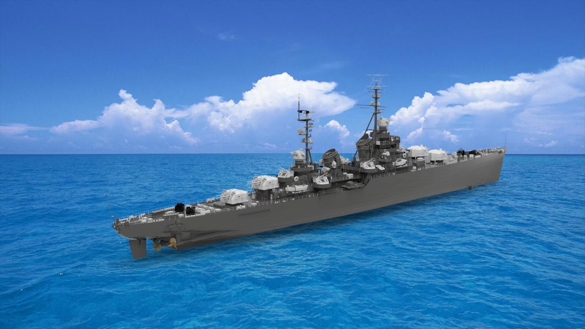 warship 3D model_1