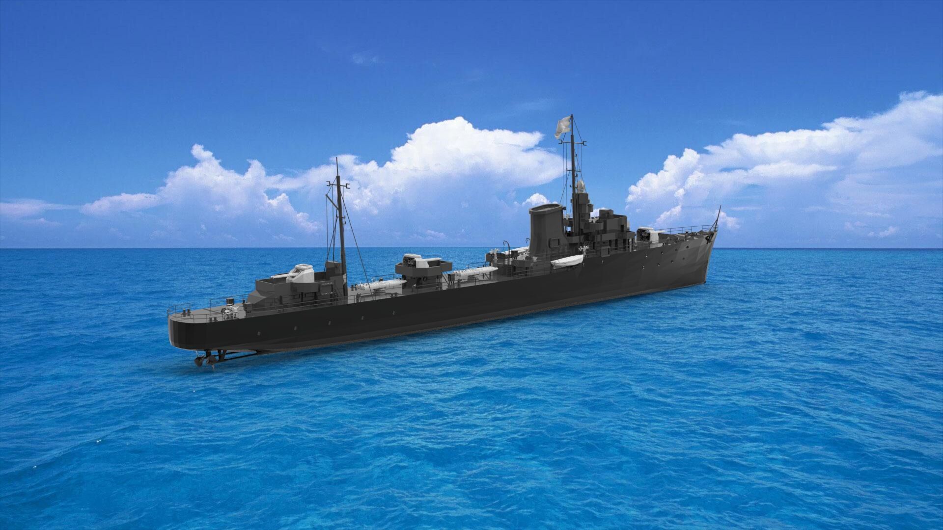 Soldati-class destroyer 3D model_1