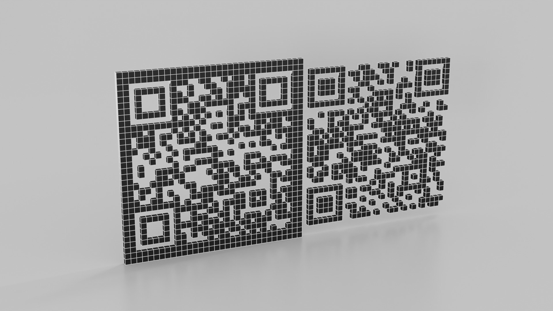 Simple QR Code Model Low-poly 3D model_5