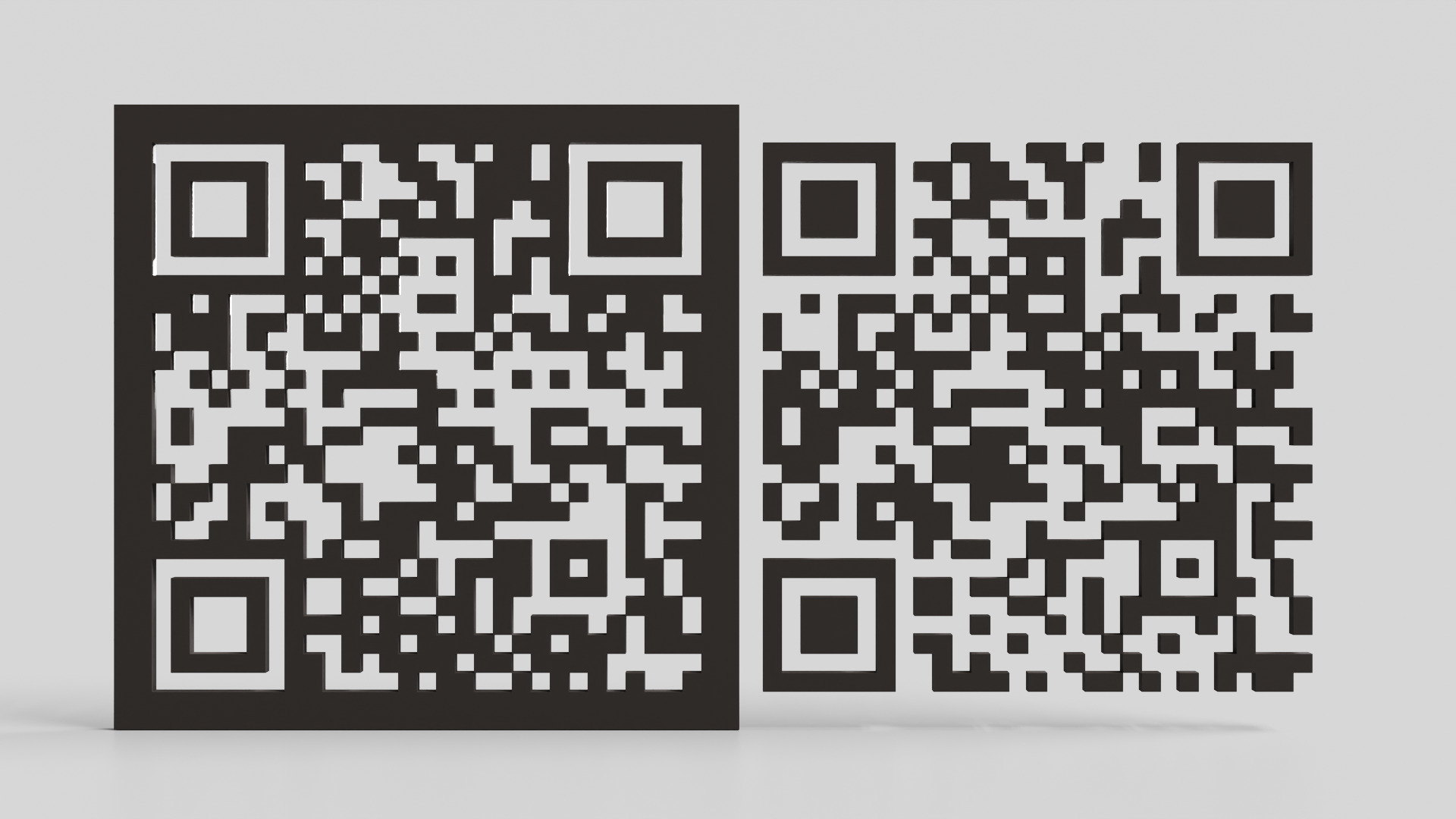 Simple QR Code Model Low-poly 3D model_1