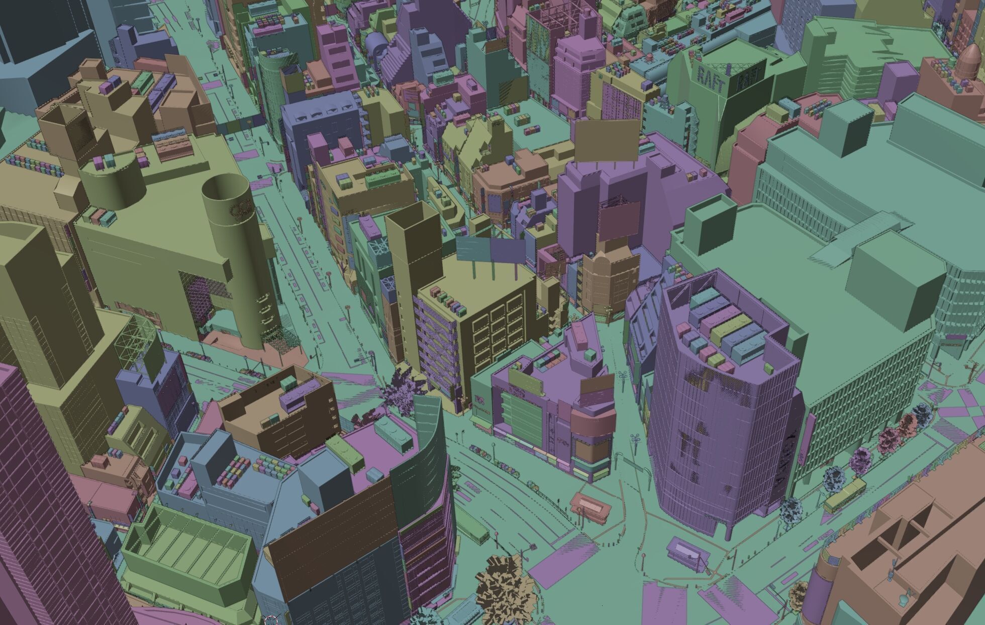 Shibuya - Crossing and surrounding areas Low-poly 3D model_26