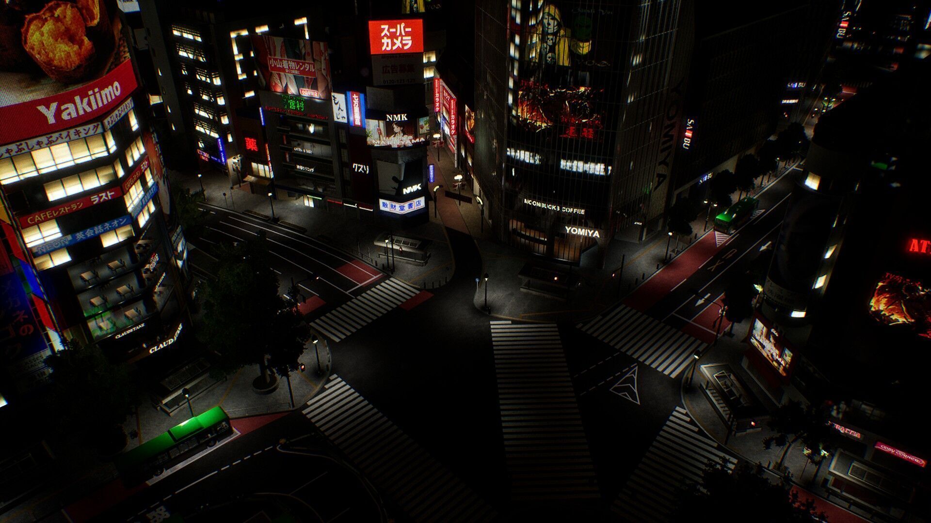 Shibuya - Crossing and surrounding areas Low-poly 3D model_23