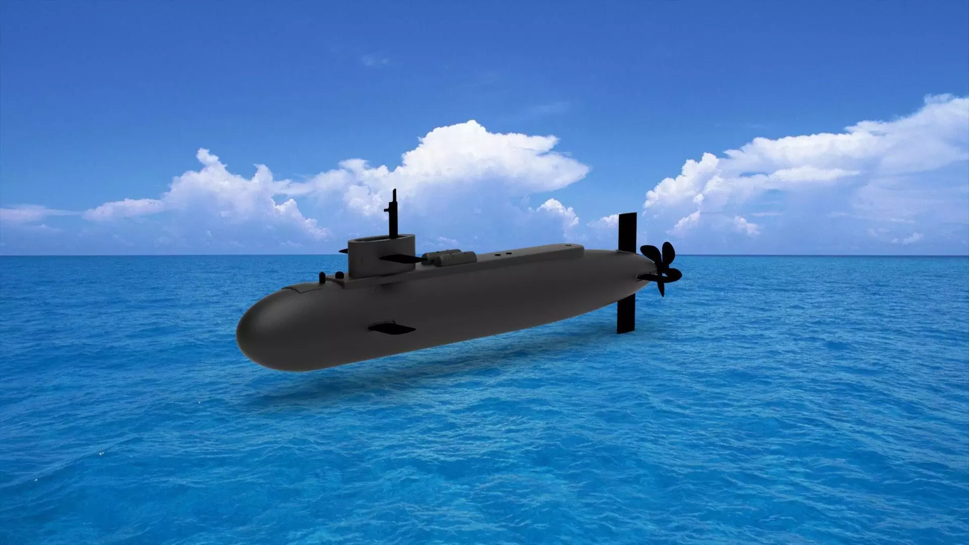 submarine 3D model_0