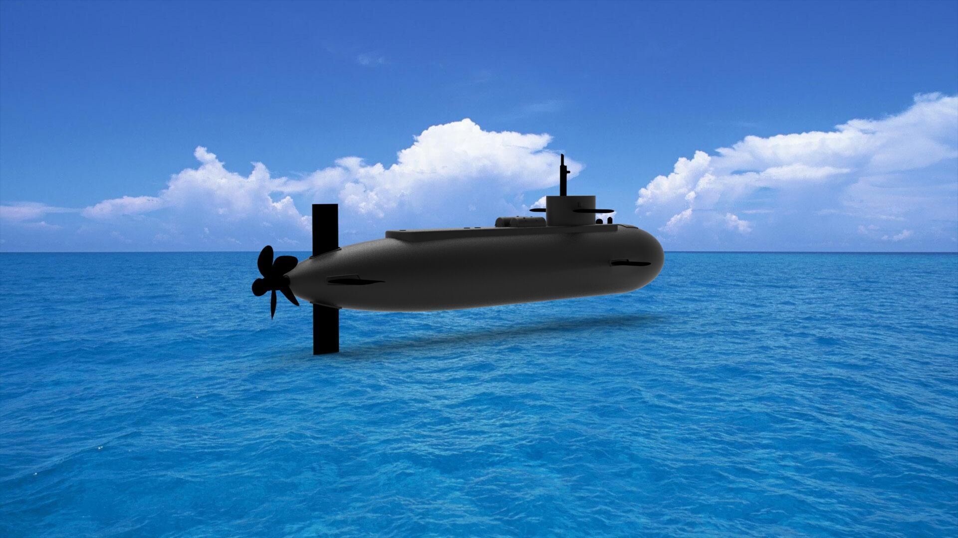 submarine 3D model_1