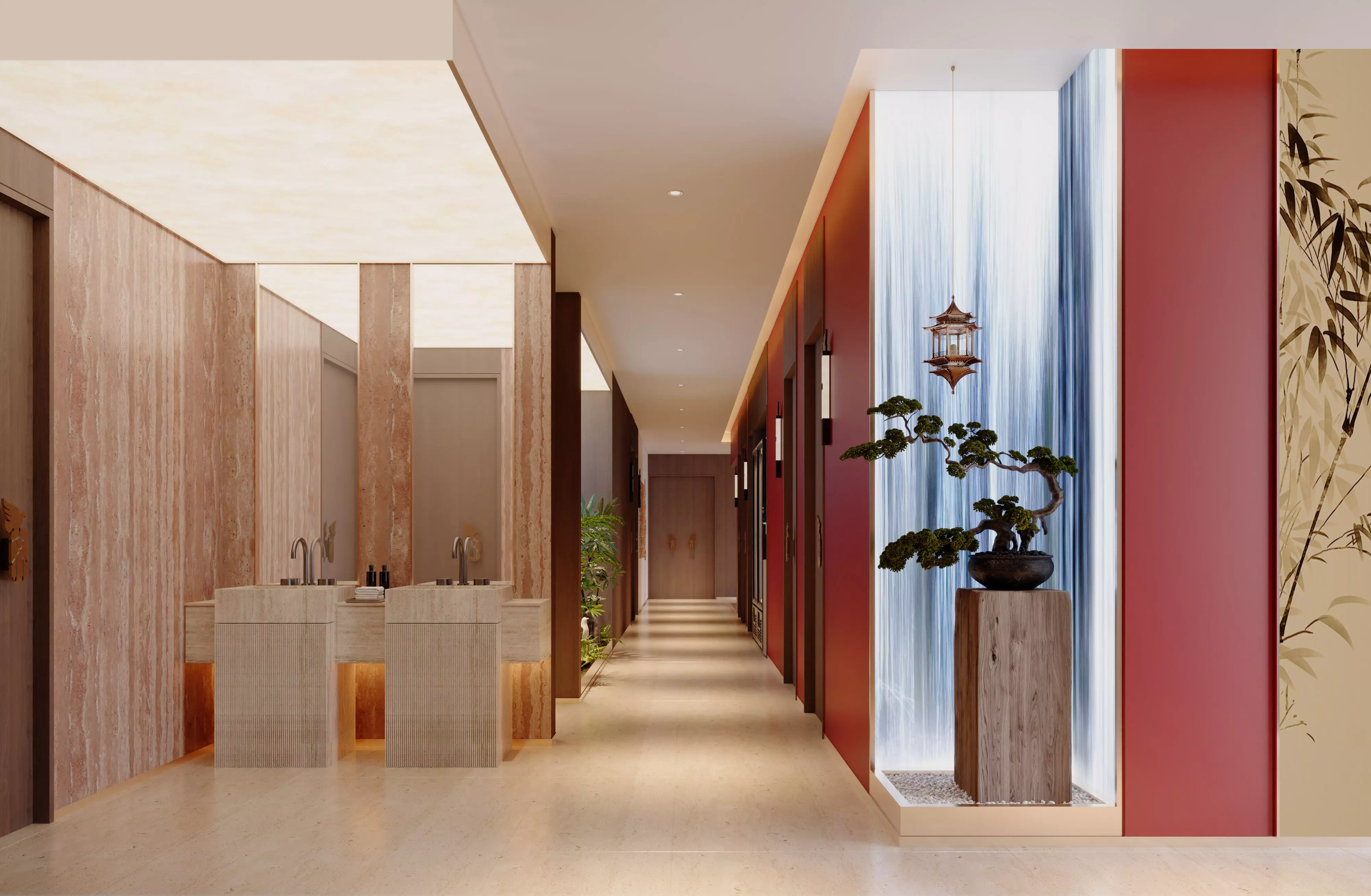 New Chinese dining aisle washbasin 3D model