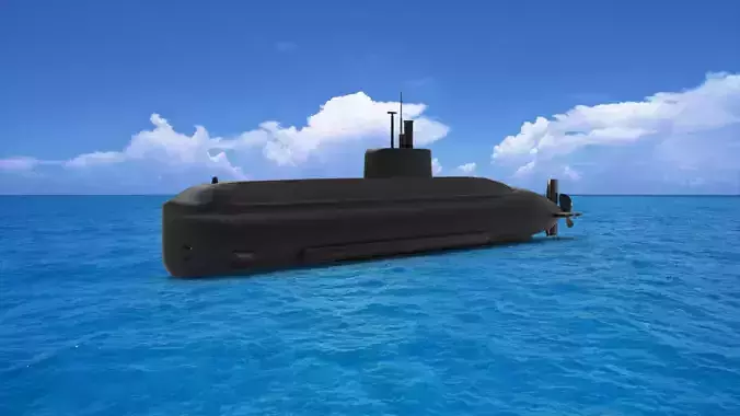 Type 209 submarine 3D model