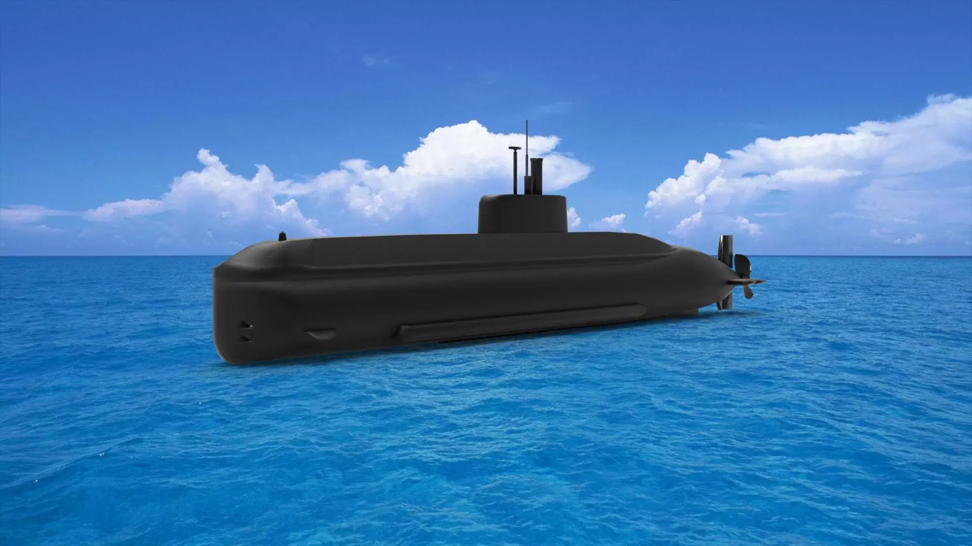 Type 209 submarine 3D model_0