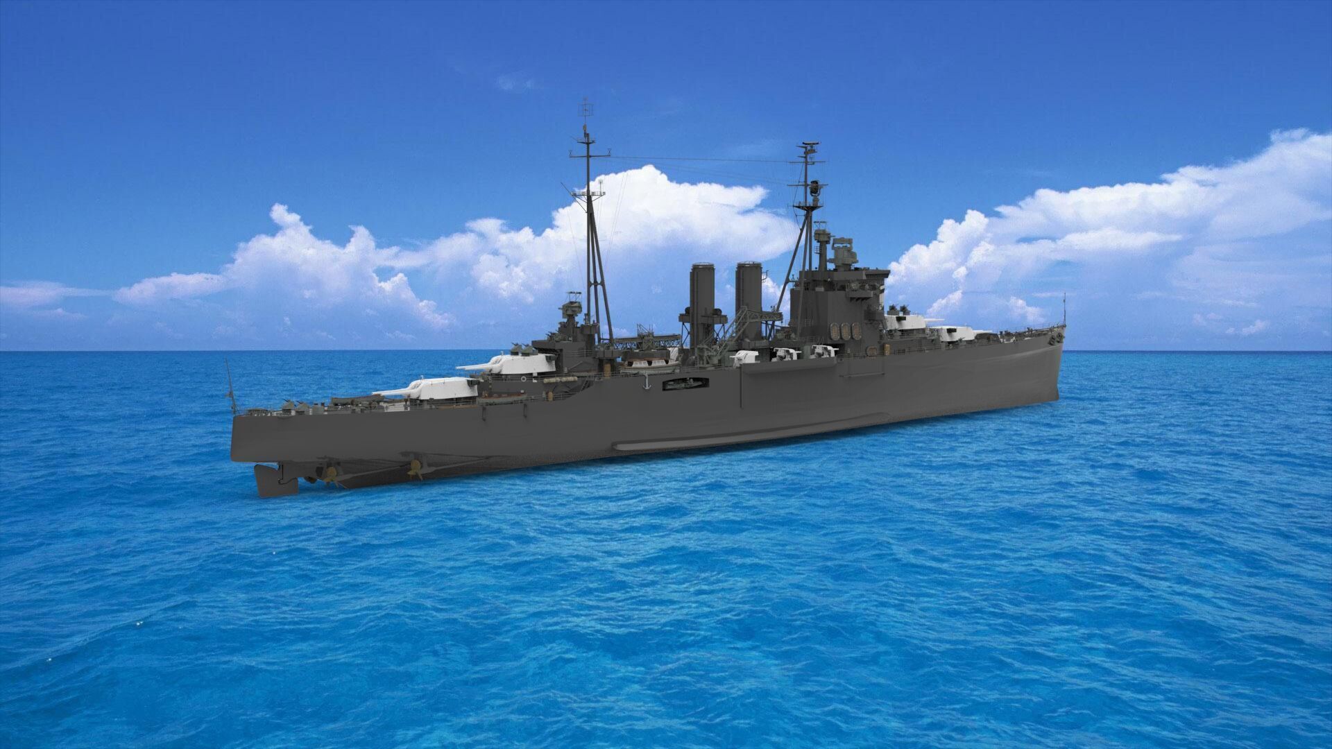warship 3D model_1