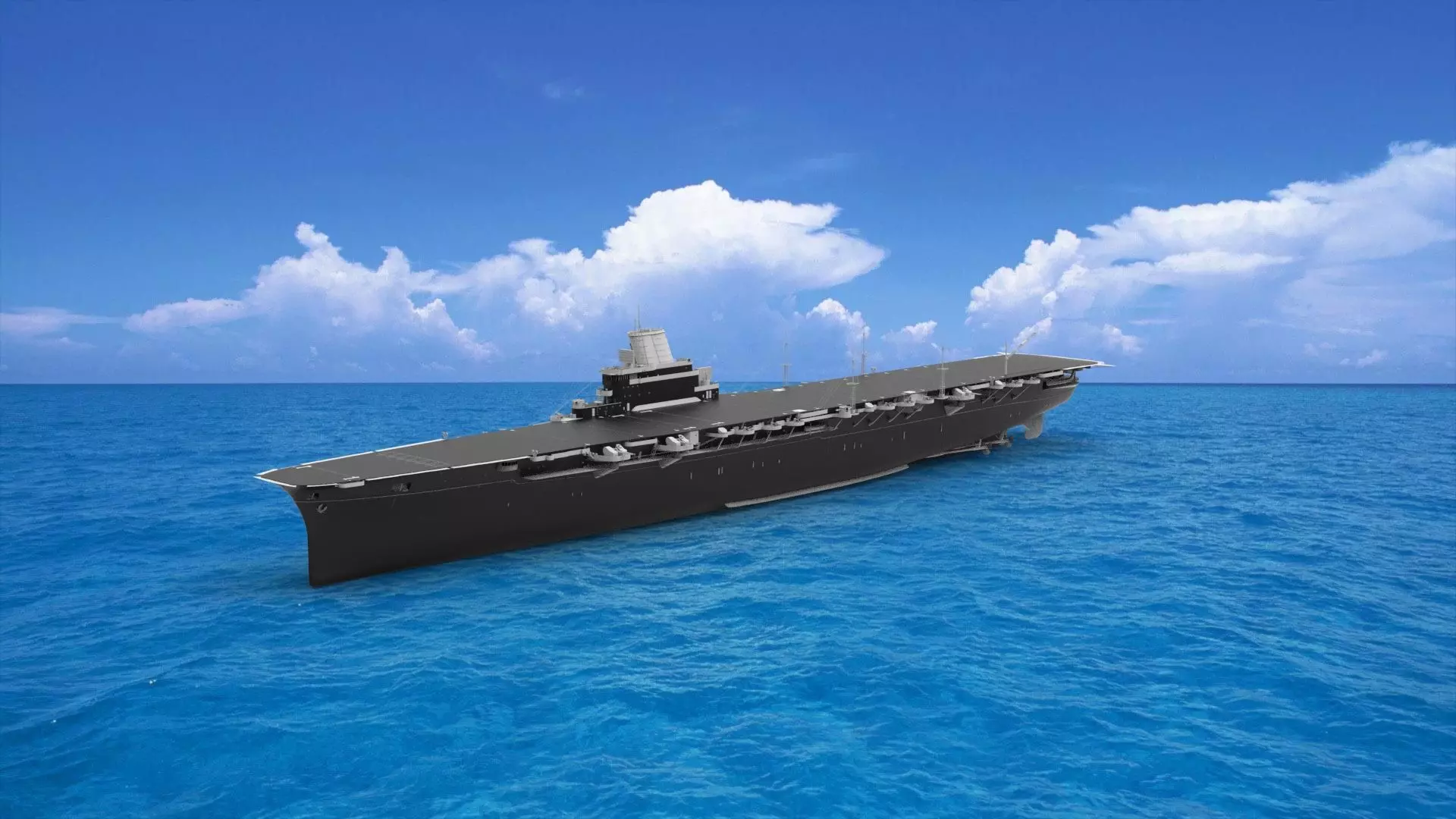 Japanese aircraft carrier Taiho 3D model_0