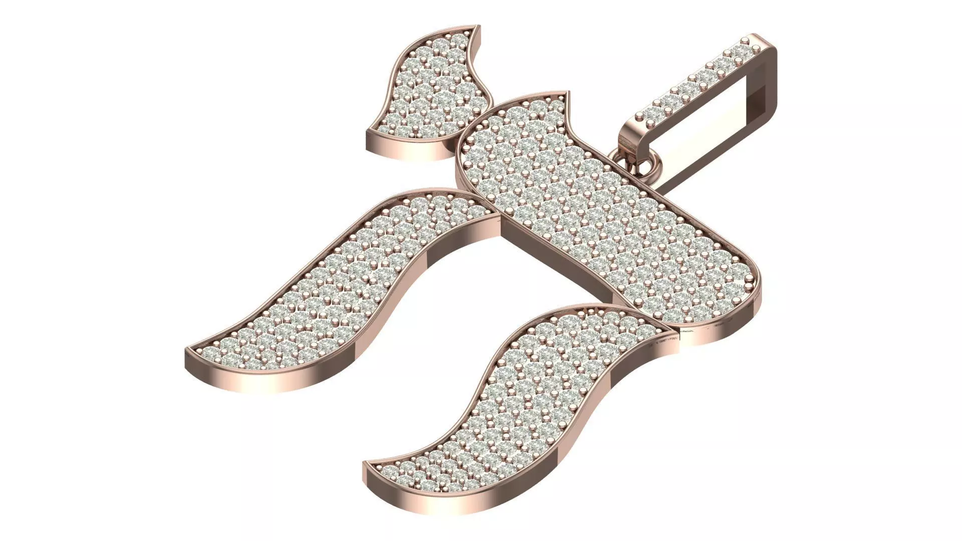 Hiphop Diamound Pandents 3D print model