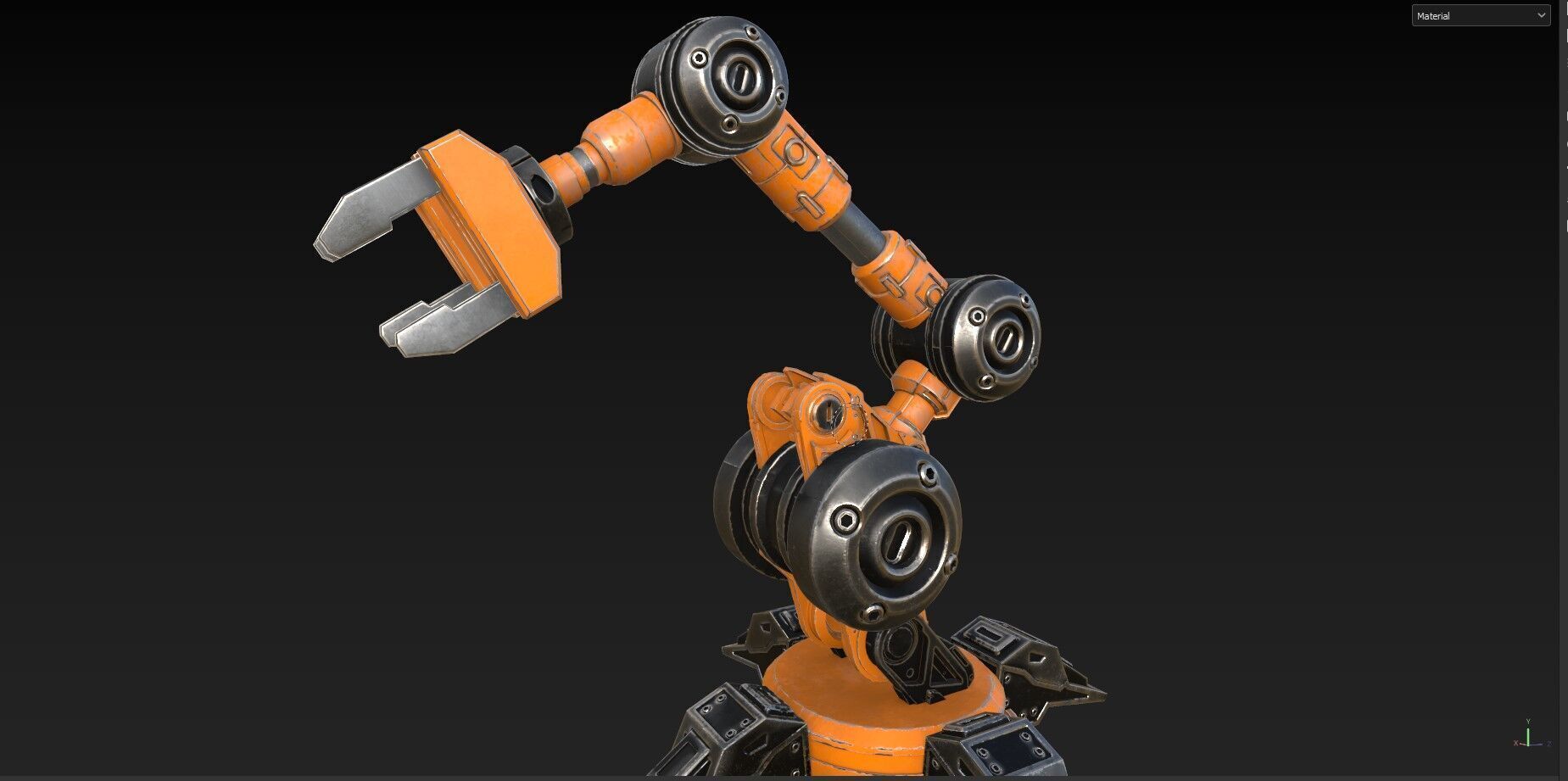 Industrial Robot Arm - 5-Textured 3D model_29
