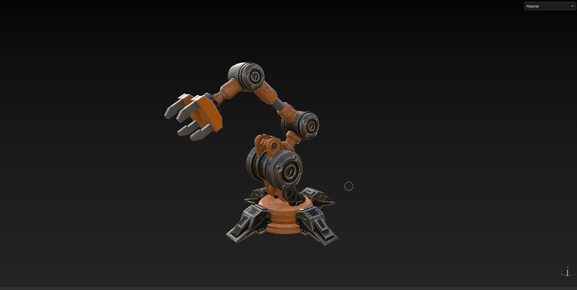 Industrial Robot Arm - 5-Textured 3D model_24