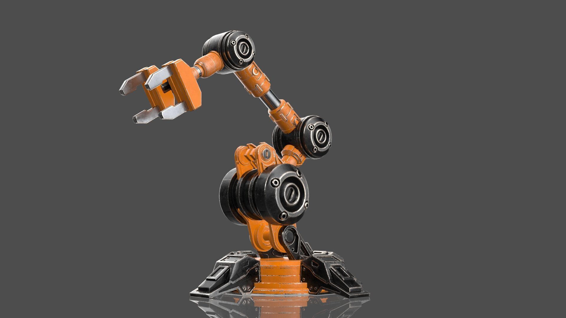 Industrial Robot Arm - 5-Textured 3D model_4