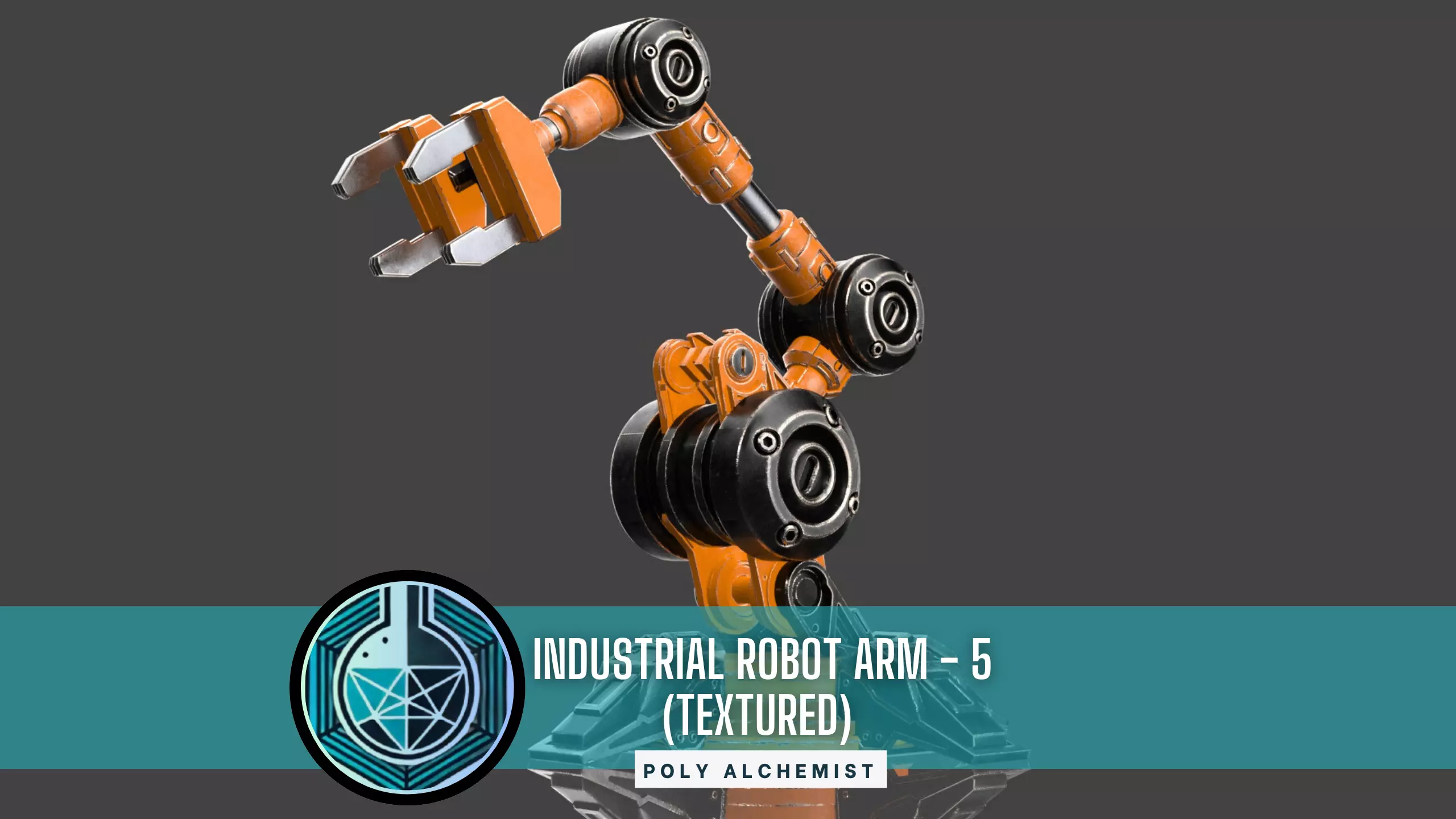 Industrial Robot Arm - 5-Textured 3D model_0