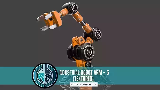 Industrial Robot Arm - 5-Textured 3D model