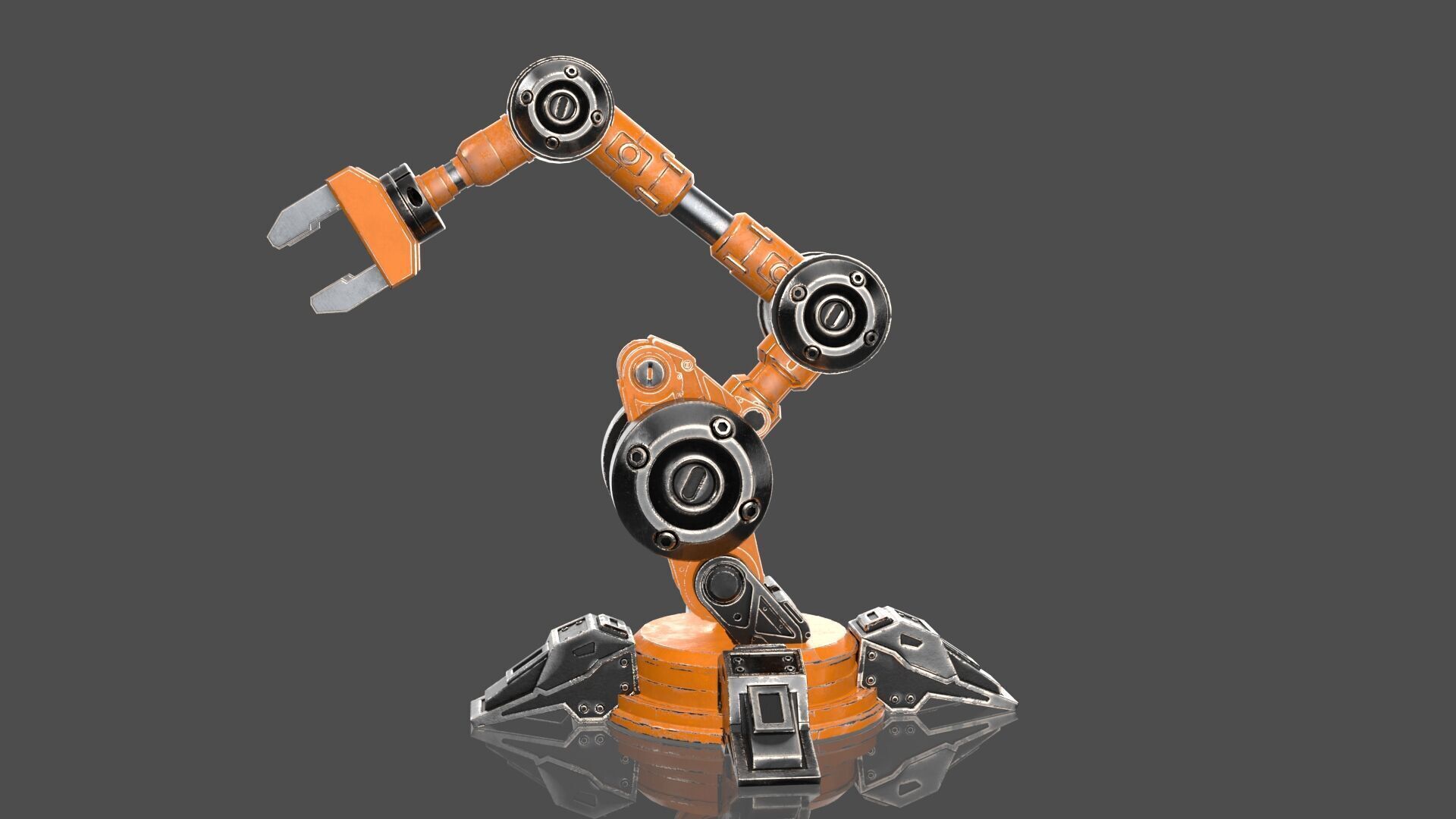 Industrial Robot Arm - 5-Textured 3D model_10