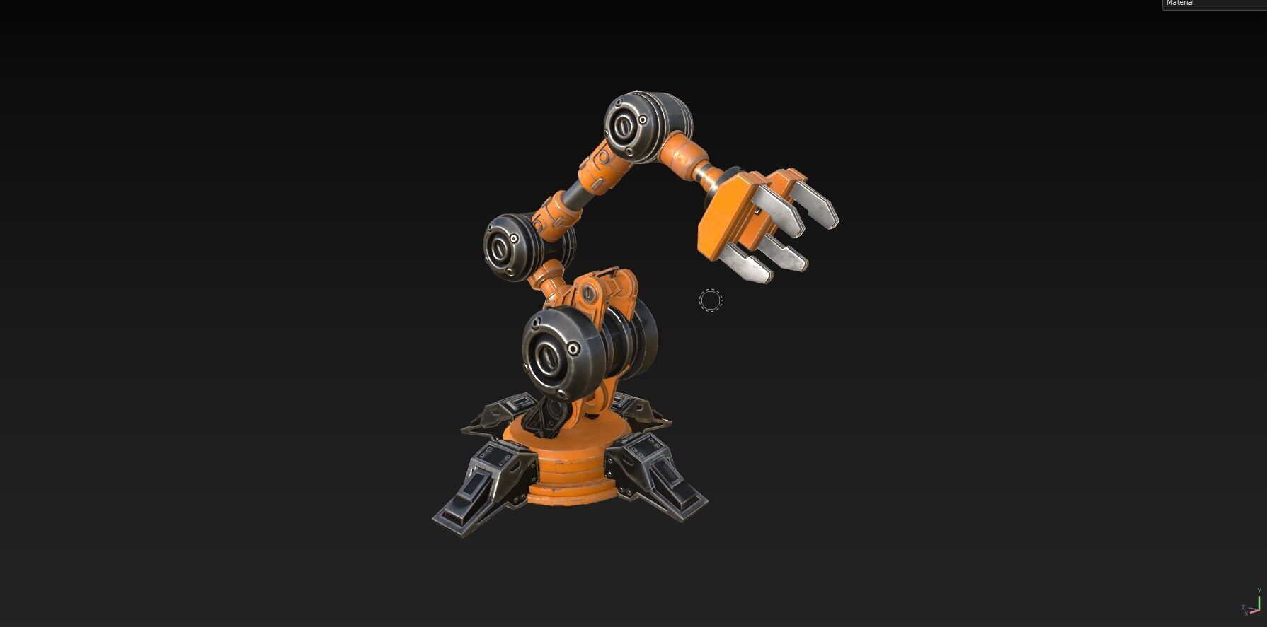 Industrial Robot Arm - 5-Textured 3D model_21
