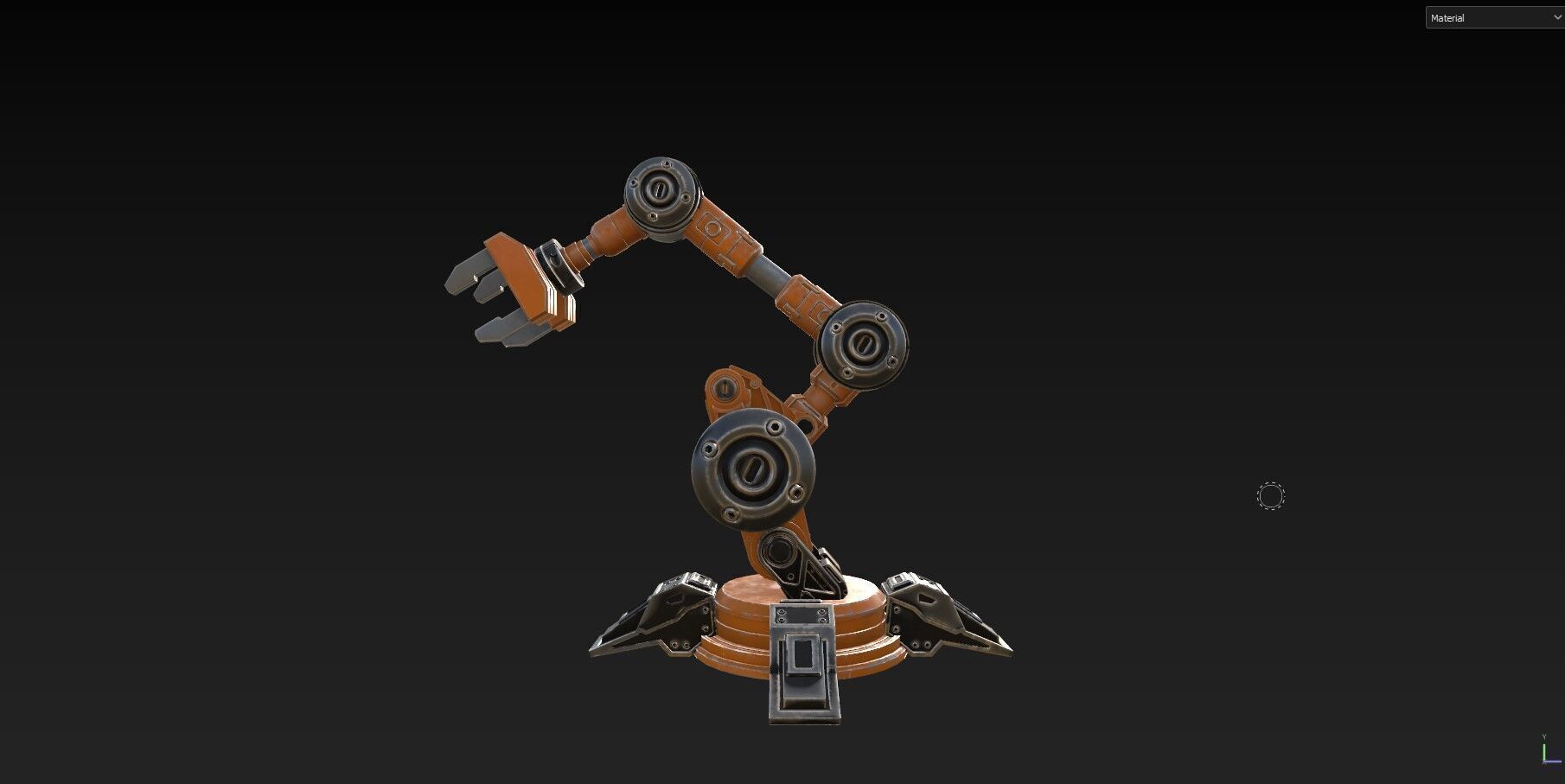 Industrial Robot Arm - 5-Textured 3D model_28