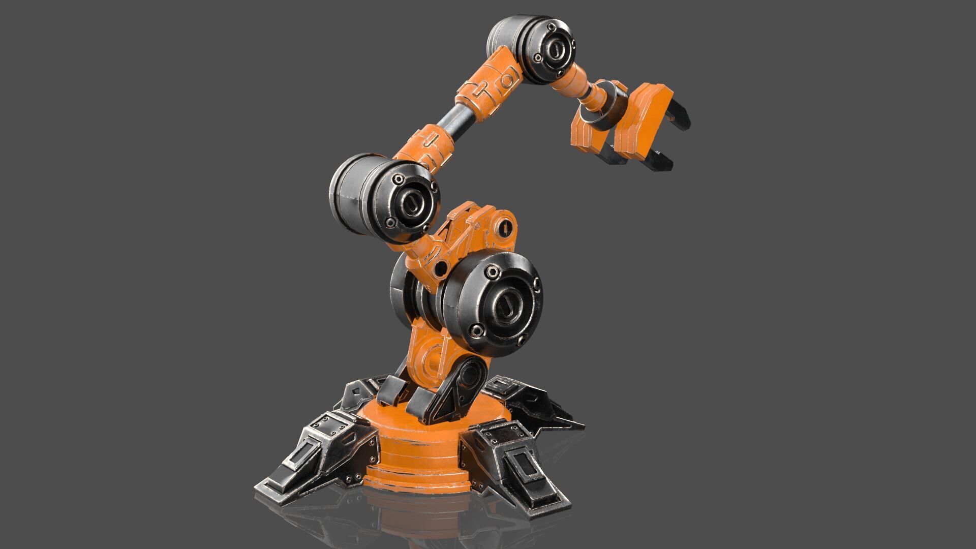 Industrial Robot Arm - 5-Textured 3D model_6